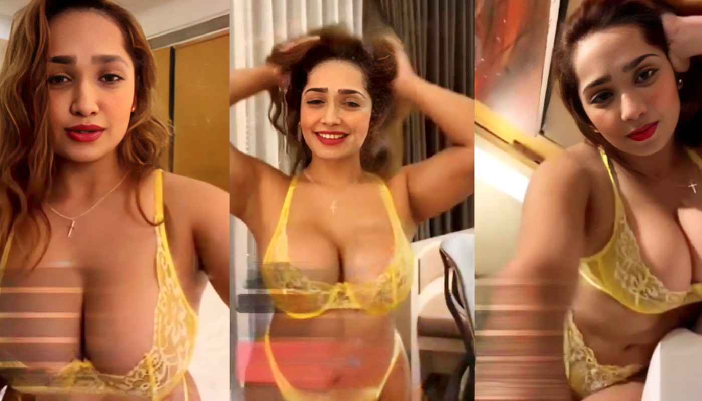 Aditi Mistry Teasing in Yellow Bikini 2024 Hindi XXX Video