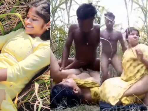 Cute Yellow Suit Village लड़की की खेत में चुदाई Porn Desi MMS