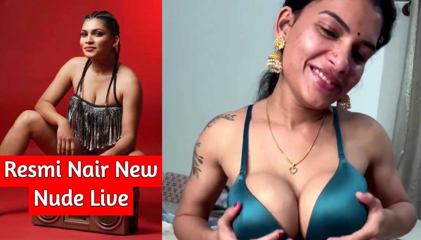 Resmi Nair Green Bra Pink Panty Sexy Live
